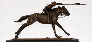 the charge bronze sulpture